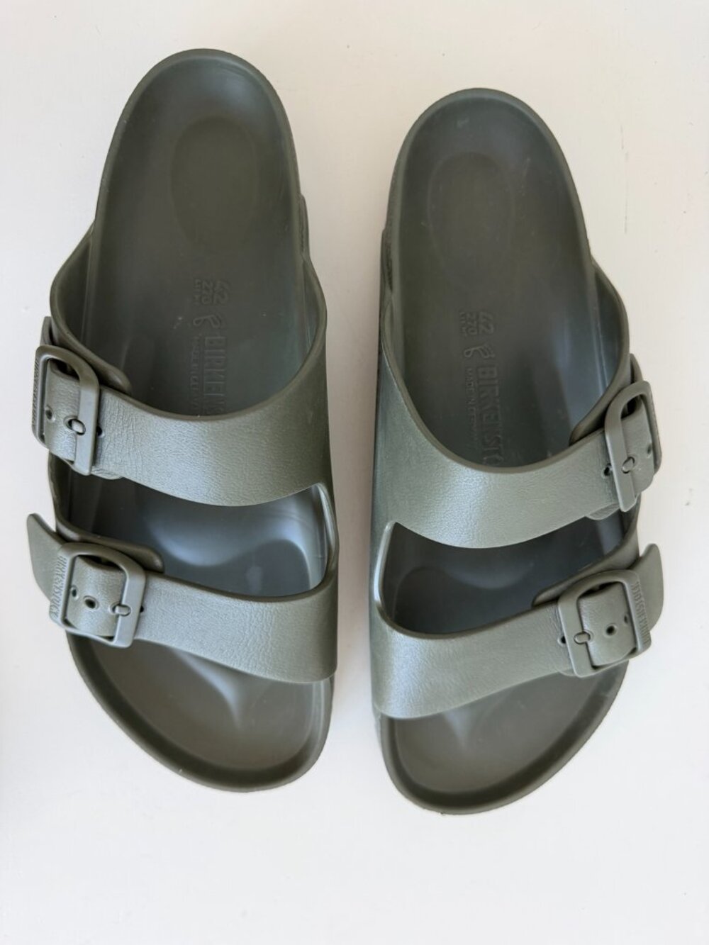 Birkenstock Arizona EVA Essentials Khaki Green Sandals Size 42 - Picture 3 of 8